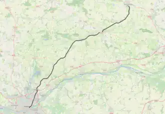 Spoorlijn Segré - Nantes-État op de kaart