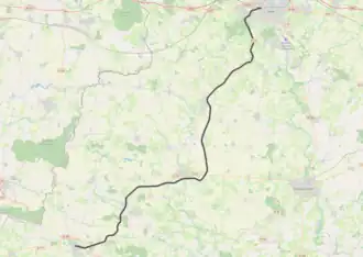 Spoorlijn Laval - Pouancé op de kaart