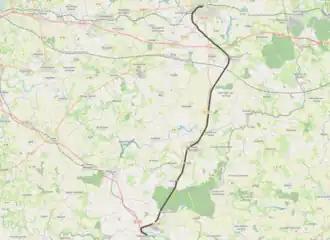 Spoorlijn Martigné-Ferchaud - Vitré op de kaart