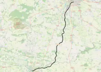 Spoorlijn Rennes - Redon op de kaart