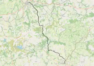 Spoorlijn Morlaix - Carhaix op de kaart