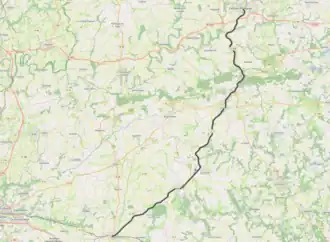 Spoorlijn Carhaix - Rosporden op de kaart