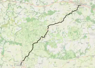 Spoorlijn Guingamp - Carhaix op de kaart