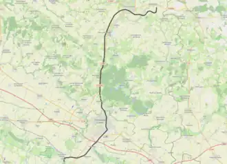 Spoorlijn Breuil-Barret - Velluire op de kaart