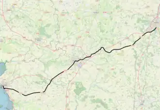 Spoorlijn Saint-Benoît - La Rochelle-Ville op de kaart