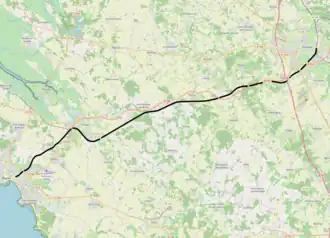 Spoorlijn Saintes - Royan op de kaart