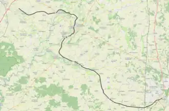 Spoorlijn Aiffres - Ruffec op de kaart