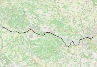 Spoorlijn Beillant - Angoulême op de kaart