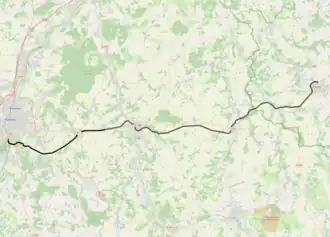 Spoorlijn Saint-Benoît - Le Blanc op de kaart