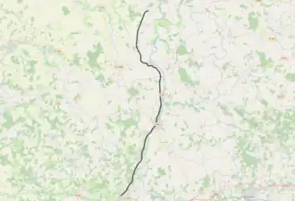 Spoorlijn Roumazières-Loubert - Le Vigeant op de kaart