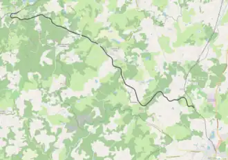 Spoorlijn Bussière-Galant - Saint-Yrieix op de kaart
