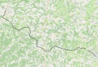 Spoorlijn Thiviers - Saint-Aulaire op de kaart