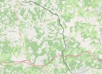 Spoorlijn Hautefort - Terrasson op de kaart