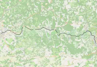 Spoorlijn Monsempron-Libos - Cahors op de kaart