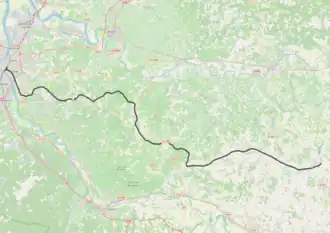 Spoorlijn Bordeaux-Bénauge - La Sauvetat-du-Dropt op de kaart