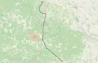 Spoorlijn Langon - Gabarret op de kaart