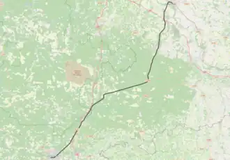 Spoorlijn Marmande - Mont-de-Marsan op de kaart