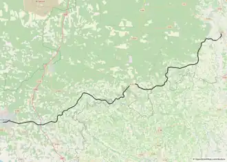 Spoorlijn Nérac - Mont-de-Marsan op de kaart