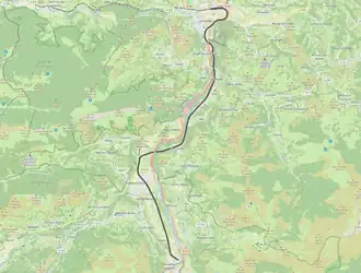 Spoorlijn Lourdes - Pierrefitte-Nestalas op de kaart