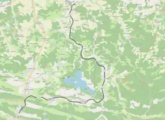 Spoorlijn Moulin-Neuf - Lavelanet op de kaart