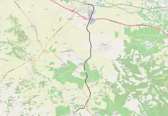 Spoorlijn Bram - Belvèze op de kaart