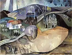 Limburgs landschap, olieverf op linnen; privé-collectie