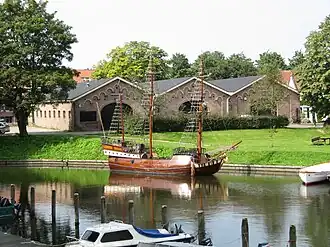 De loods gezien vanaf Maarland Zuidzijde