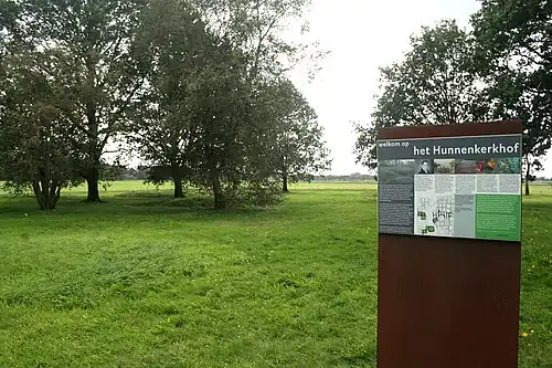 Terrein waarin sporen van begraving ("Hunnenkerkhof")