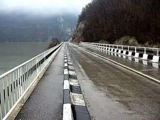 De DN57 door de IJzeren Poort