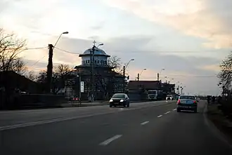 De kerk van Valea Calugareasca aan de DN1B