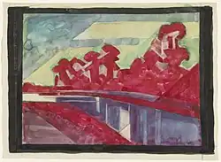 Bomen langs een vaart, ongedateerd