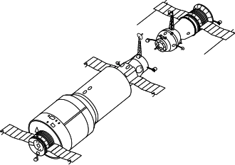 DOS-2 was identiek aan Saljoet 1 (DOS-1). Deze impressie laat zien hoe het ruimtestation in de ruimte had moeten vliegen