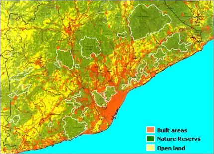 Landgebruik in het Stedelijk gebied van Barcelona