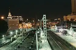 het station tijdens de ombouw in 2020