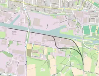 Hengelo raccordement AKZO op de kaart