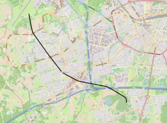 Raccordement vliegveld Welschap op de kaart