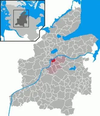 Kaart van Rade b. Rendsburg