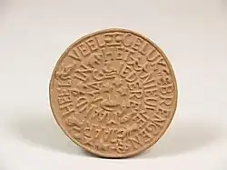 Nieuwjaarspenning (1975): "Mag iedere maand in het nieuwe jaar heel veel geluk brengen"