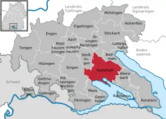 Kaart van Radolfzell am Bodensee