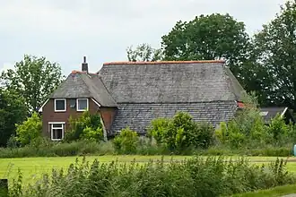 Rietgedekte boerderij