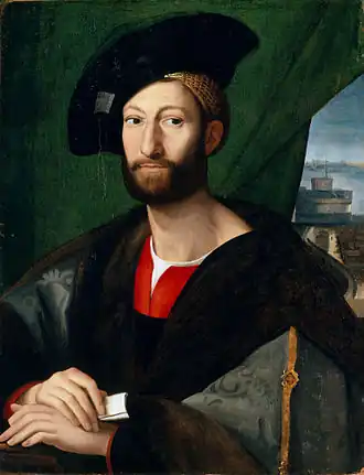 Giuliano de' Medici geportretteerd door Rafael (kopie)