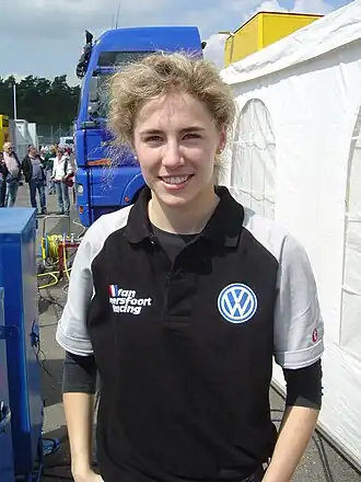 Rahel Frey op de Hockenheimring Baden-Württemberg in 2008.
