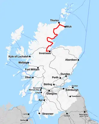 Far North Line op de kaart