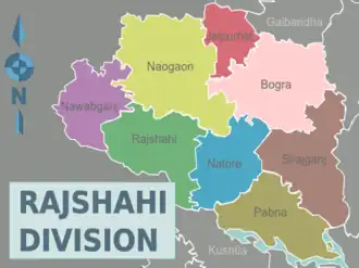 Districten in Rajshahi