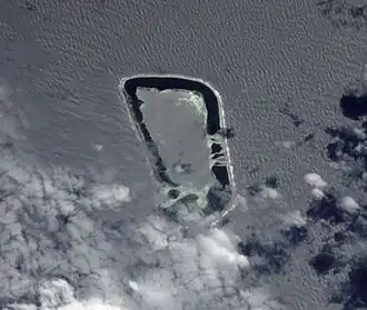 Luchtfoto van Rakahanga