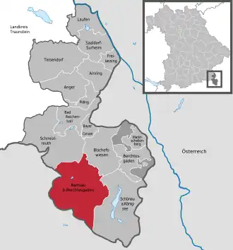 Kaart van Ramsau bei Berchtesgaden