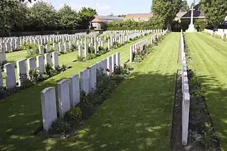 Overzicht van de begraafplaats