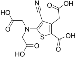 Structuurformule van ranelinezuur