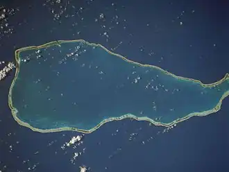 Satellietfoto van Rangiroa