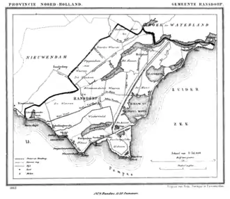 Kaart van gemeente Ransdorp 1865